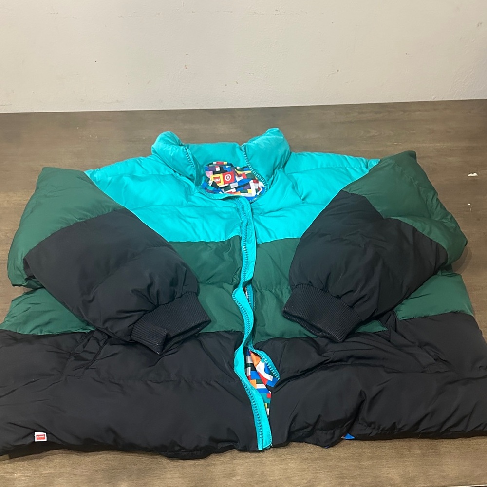 Lego by Target Colorful Puffer Jacket/ vest Zipper on sleeves to convert